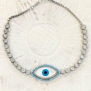 925 Silver Evil Eye Bracelet